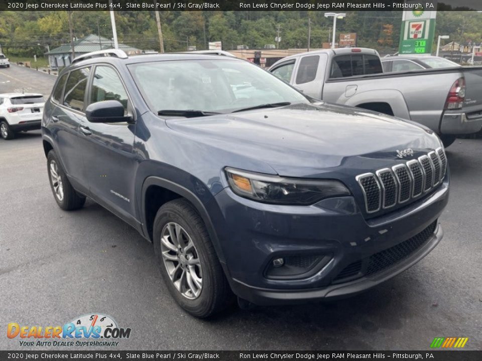 2020 Jeep Cherokee Latitude Plus 4x4 Slate Blue Pearl / Ski Gray/Black Photo #4