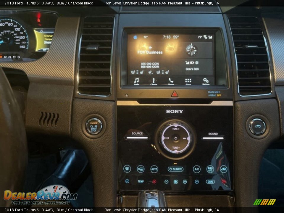 Controls of 2018 Ford Taurus SHO AWD Photo #3