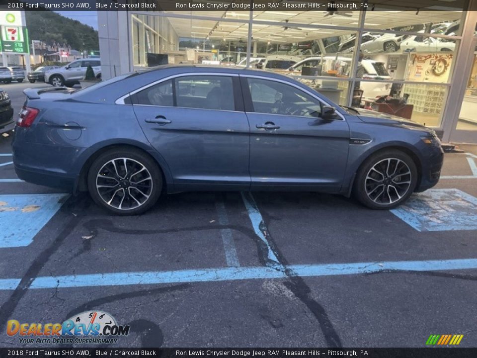 Blue 2018 Ford Taurus SHO AWD Photo #4