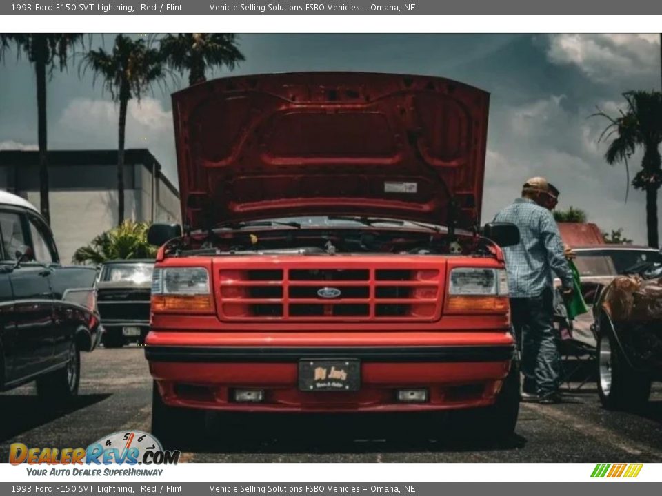 1993 Ford F150 SVT Lightning Red / Flint Photo #10