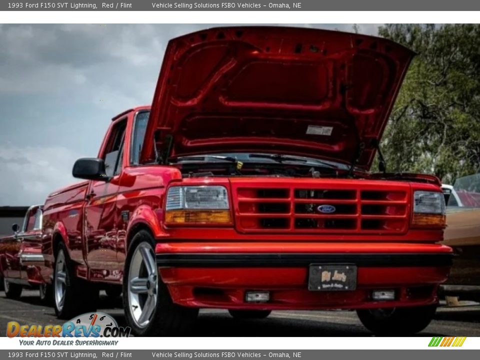 1993 Ford F150 SVT Lightning Red / Flint Photo #11