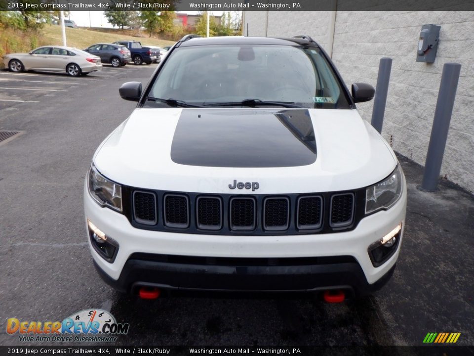 2019 Jeep Compass Trailhawk 4x4 White / Black/Ruby Photo #6