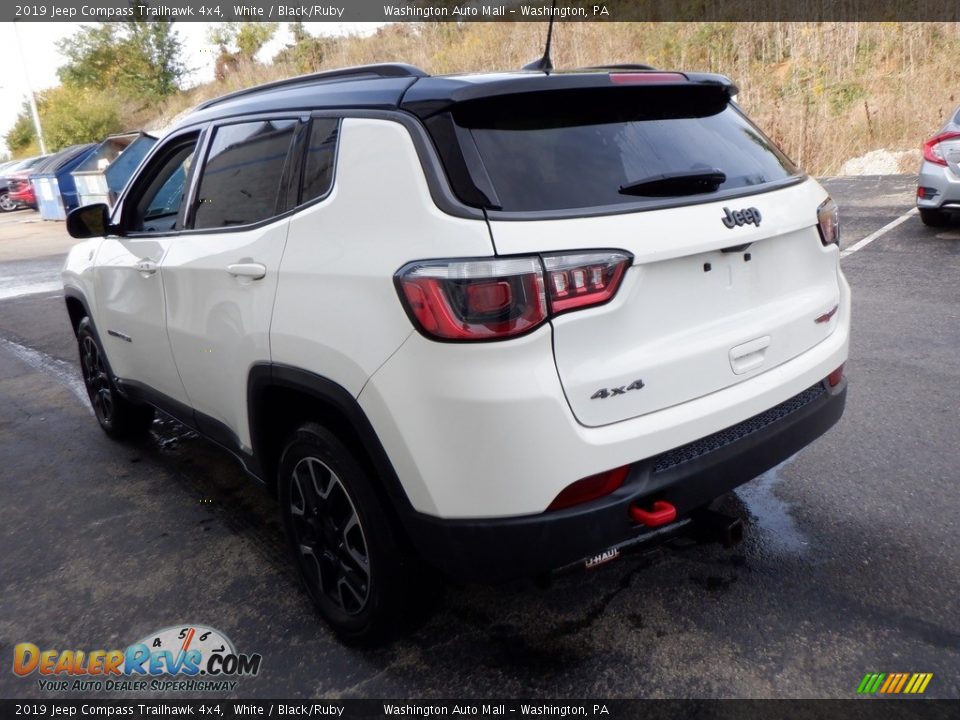 2019 Jeep Compass Trailhawk 4x4 White / Black/Ruby Photo #8