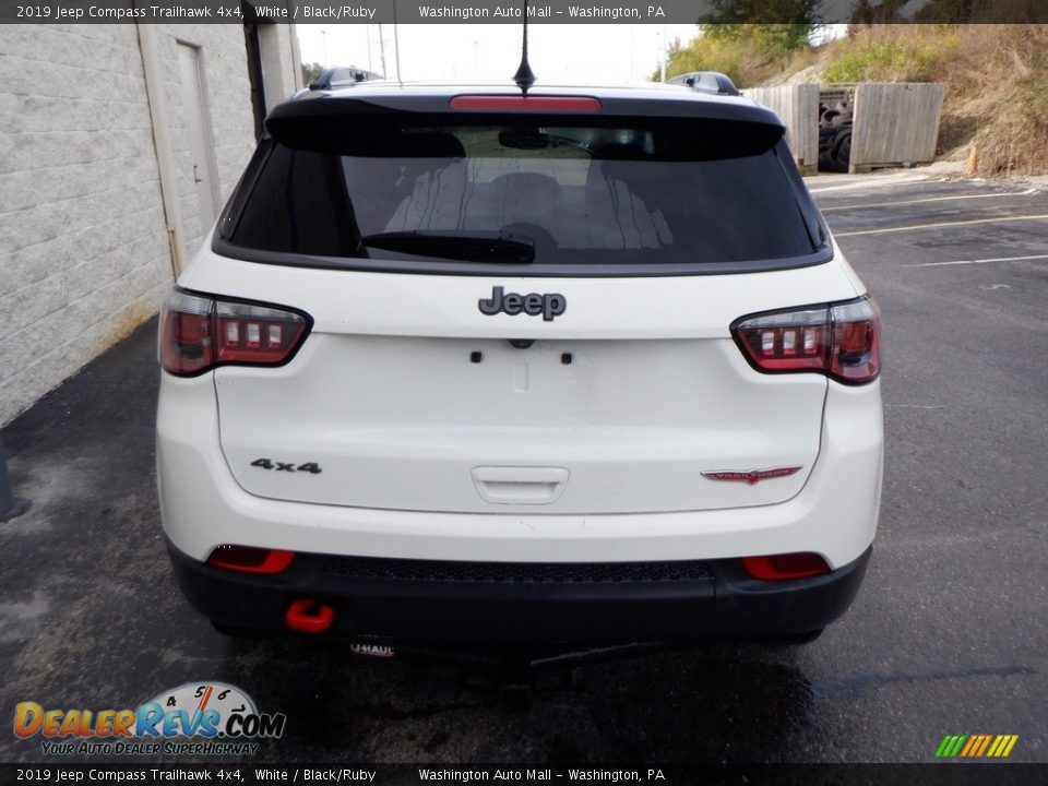 2019 Jeep Compass Trailhawk 4x4 White / Black/Ruby Photo #9