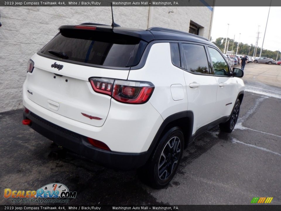 2019 Jeep Compass Trailhawk 4x4 White / Black/Ruby Photo #12