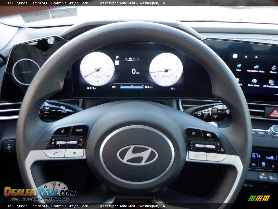2024 Hyundai Elantra SEL Ecotronic Gray / Black Photo #17