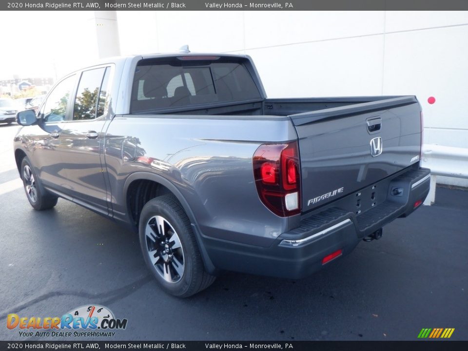 2020 Honda Ridgeline RTL AWD Modern Steel Metallic / Black Photo #7