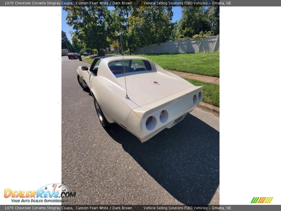 1976 Chevrolet Corvette Stingray Coupe Custom Pearl White / Dark Brown Photo #3