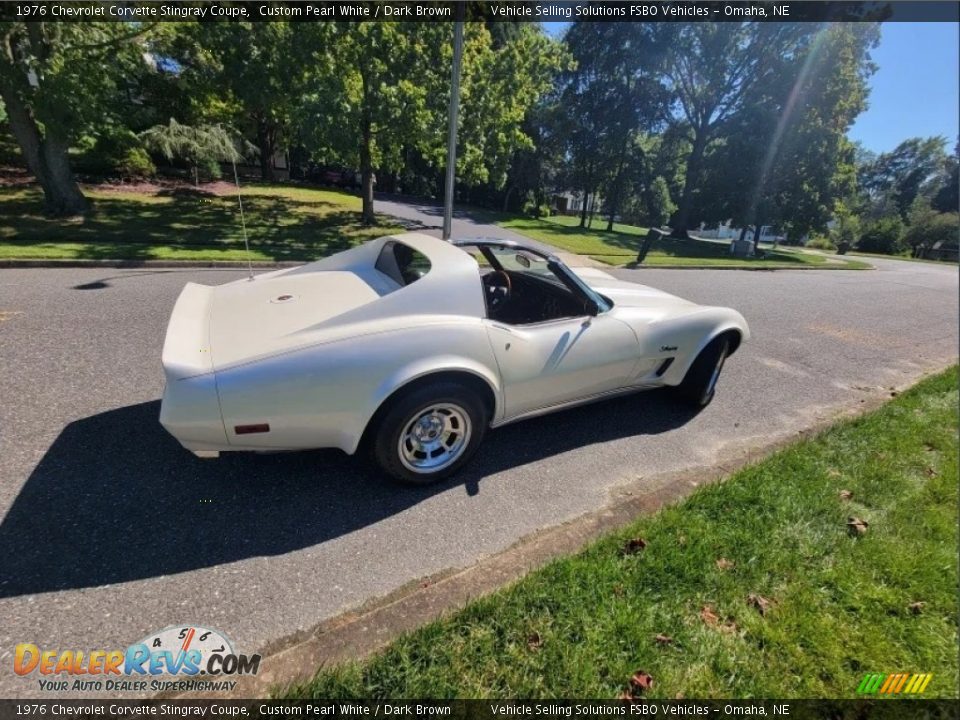 1976 Chevrolet Corvette Stingray Coupe Custom Pearl White / Dark Brown Photo #4