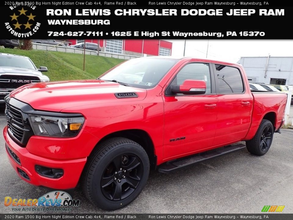 2020 Ram 1500 Big Horn Night Edition Crew Cab 4x4 Flame Red / Black Photo #1