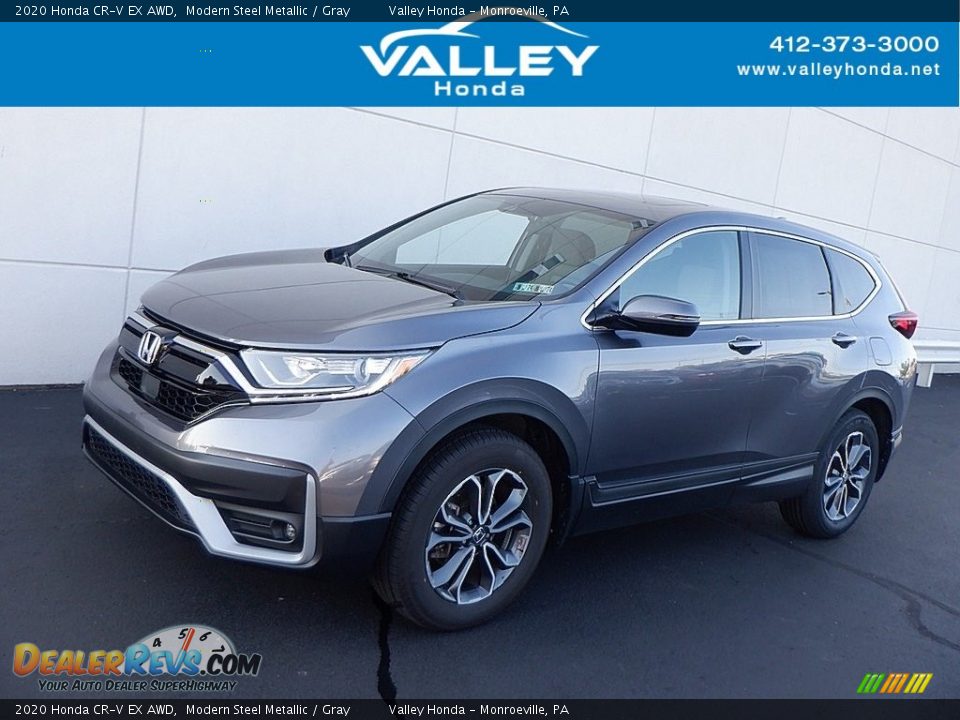 2020 Honda CR-V EX AWD Modern Steel Metallic / Gray Photo #1