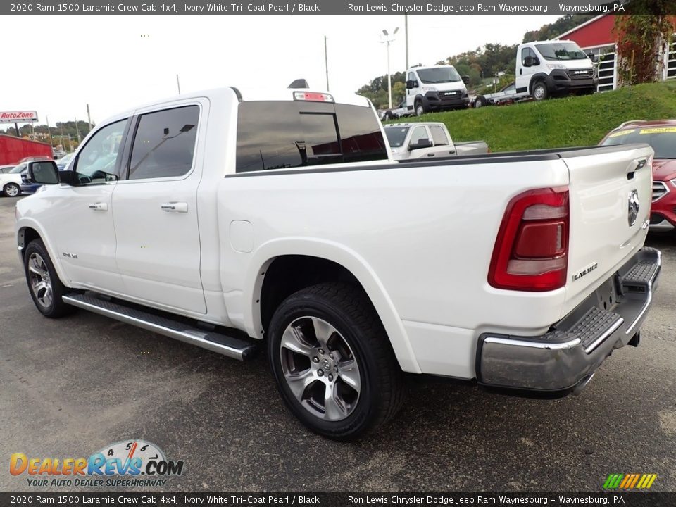 2020 Ram 1500 Laramie Crew Cab 4x4 Ivory White Tri-Coat Pearl / Black Photo #3