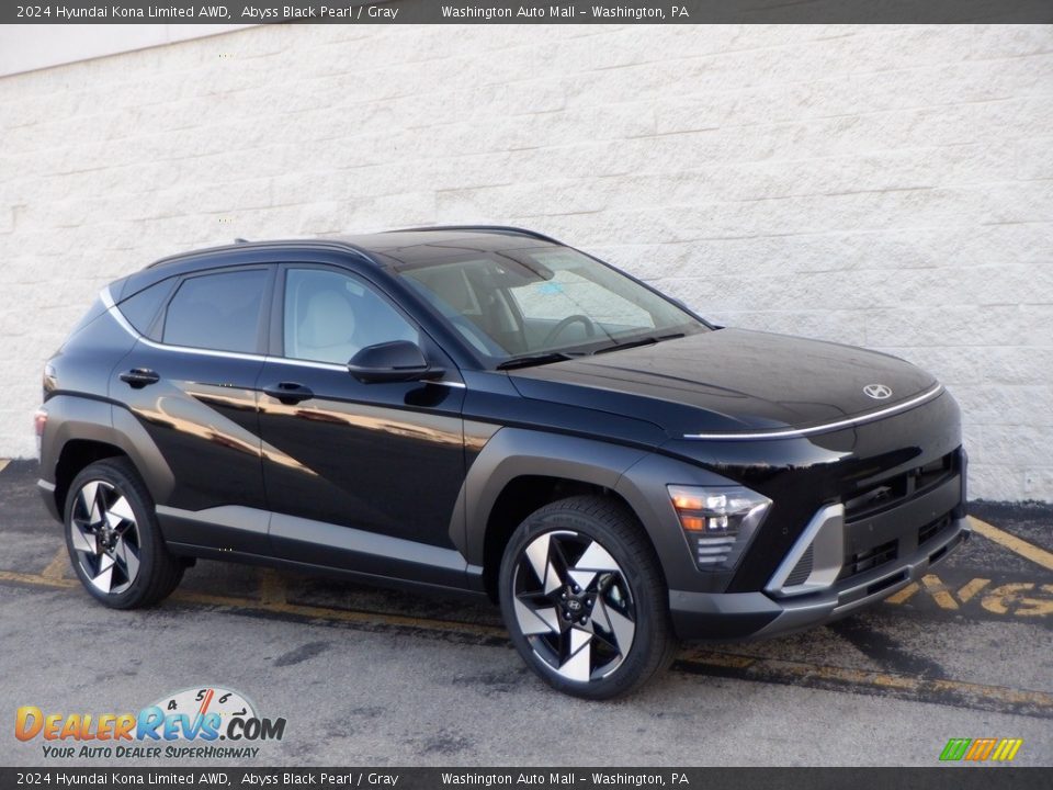 2024 Hyundai Kona Limited AWD Abyss Black Pearl / Gray Photo #1