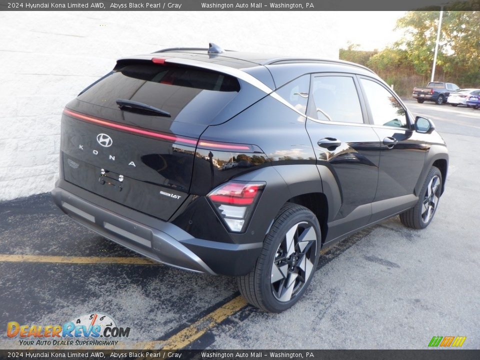 2024 Hyundai Kona Limited AWD Abyss Black Pearl / Gray Photo #7