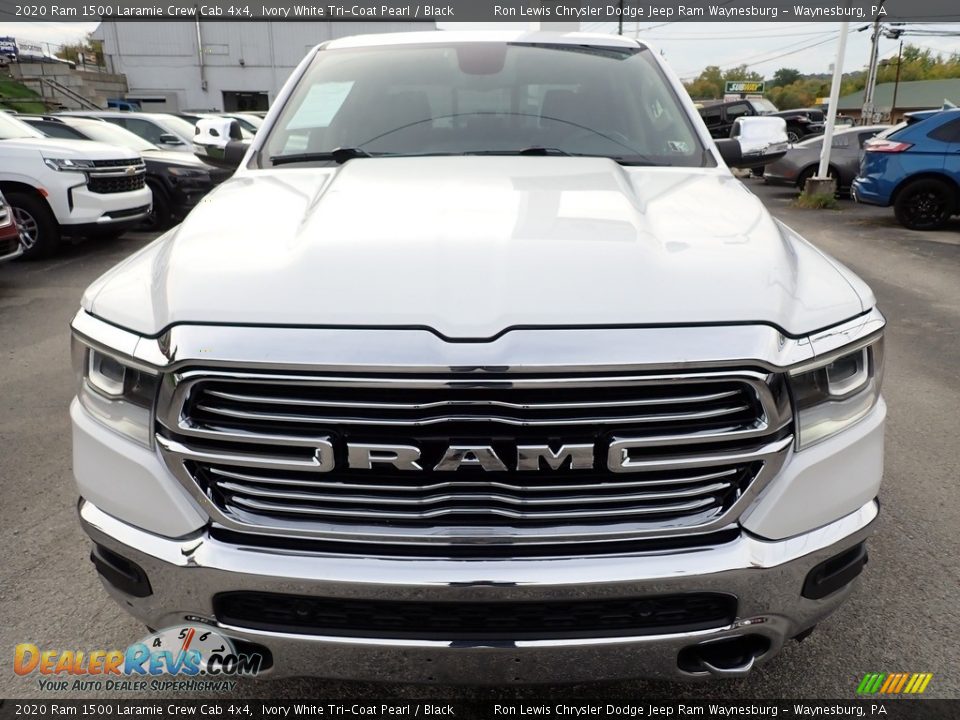 2020 Ram 1500 Laramie Crew Cab 4x4 Ivory White Tri-Coat Pearl / Black Photo #9