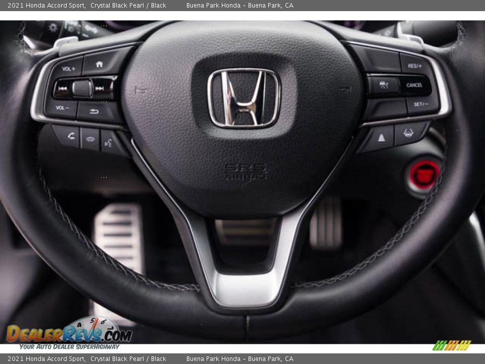 2021 Honda Accord Sport Crystal Black Pearl / Black Photo #13