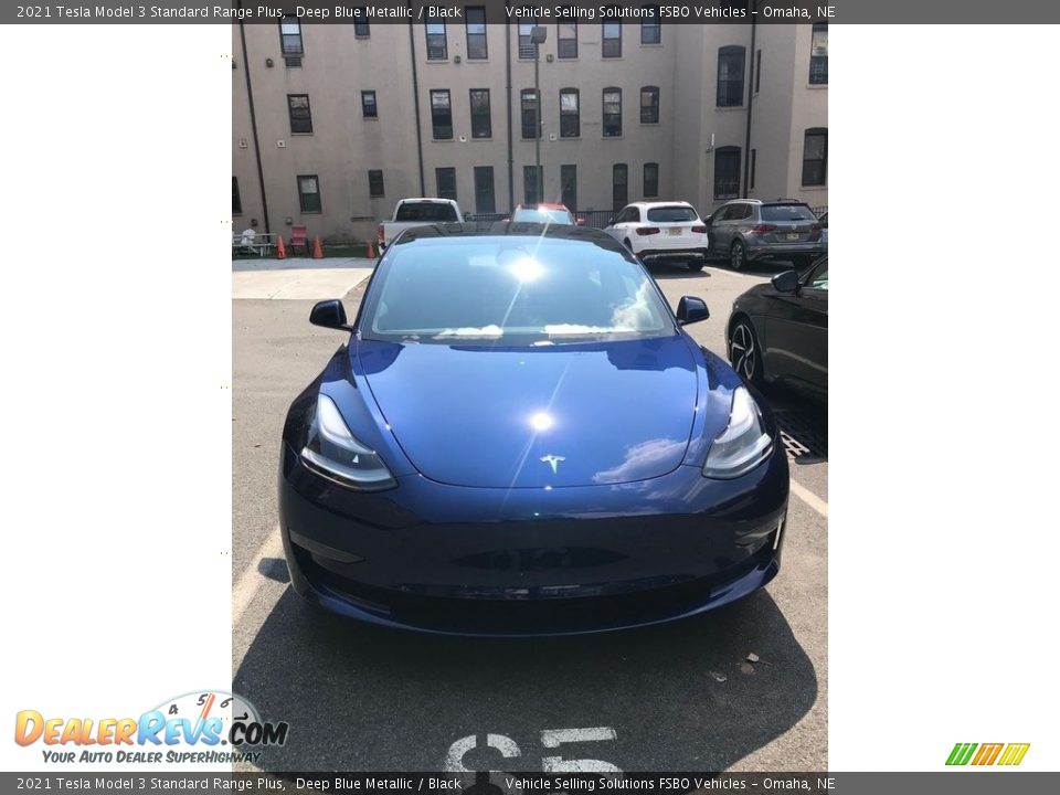 2021 Tesla Model 3 Standard Range Plus Deep Blue Metallic / Black Photo #3