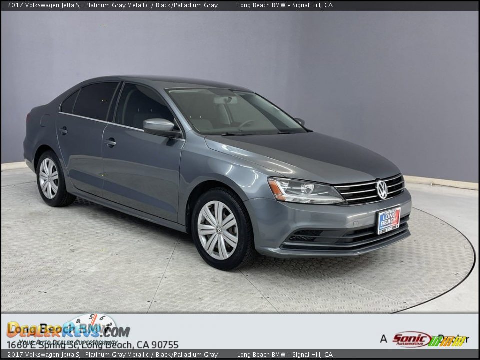 2017 Volkswagen Jetta S Platinum Gray Metallic / Black/Palladium Gray Photo #1