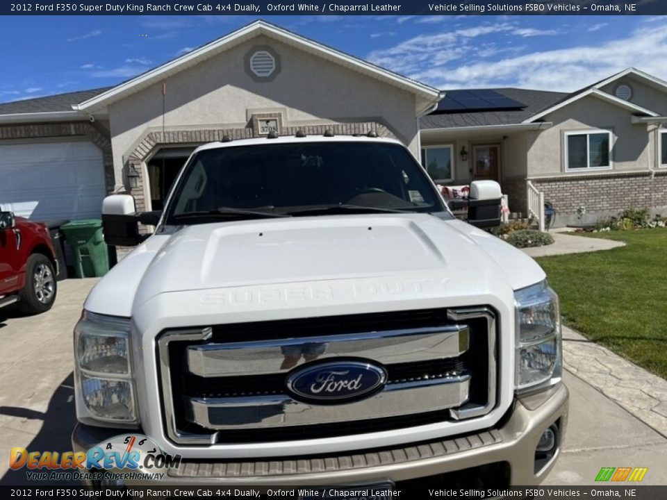 2012 Ford F350 Super Duty King Ranch Crew Cab 4x4 Dually Oxford White / Chaparral Leather Photo #1