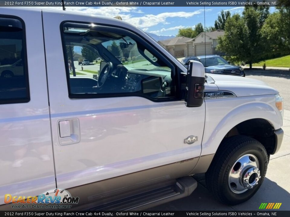 2012 Ford F350 Super Duty King Ranch Crew Cab 4x4 Dually Oxford White / Chaparral Leather Photo #2