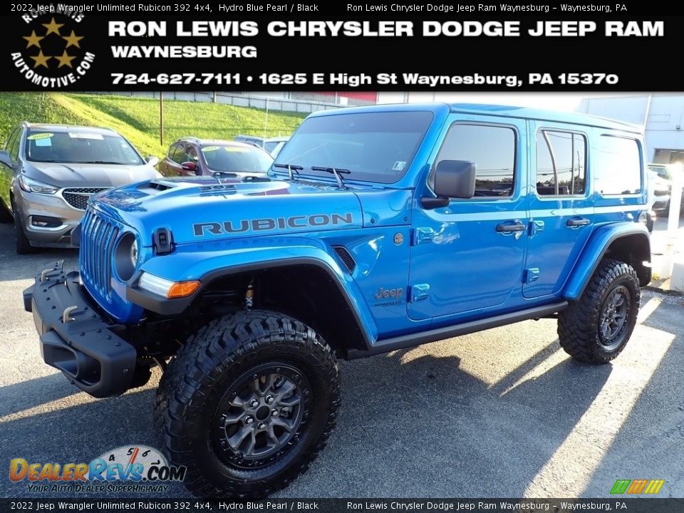 2022 Jeep Wrangler Unlimited Rubicon 392 4x4 Hydro Blue Pearl / Black Photo #1