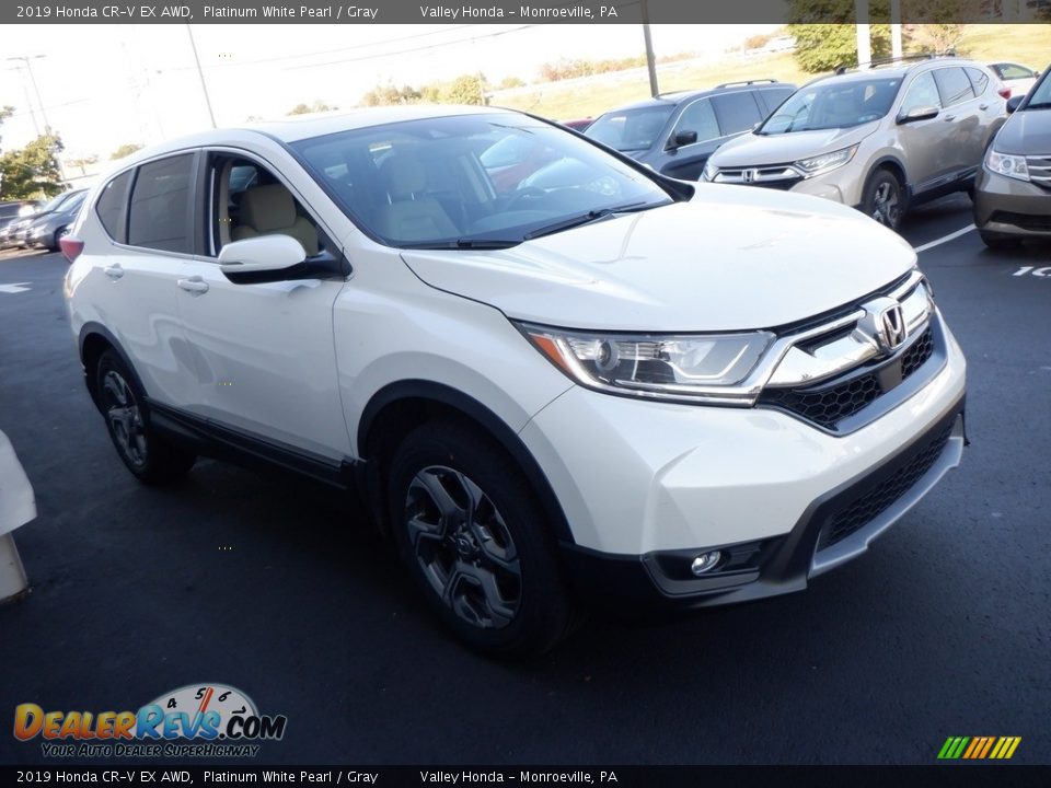 2019 Honda CR-V EX AWD Platinum White Pearl / Gray Photo #6