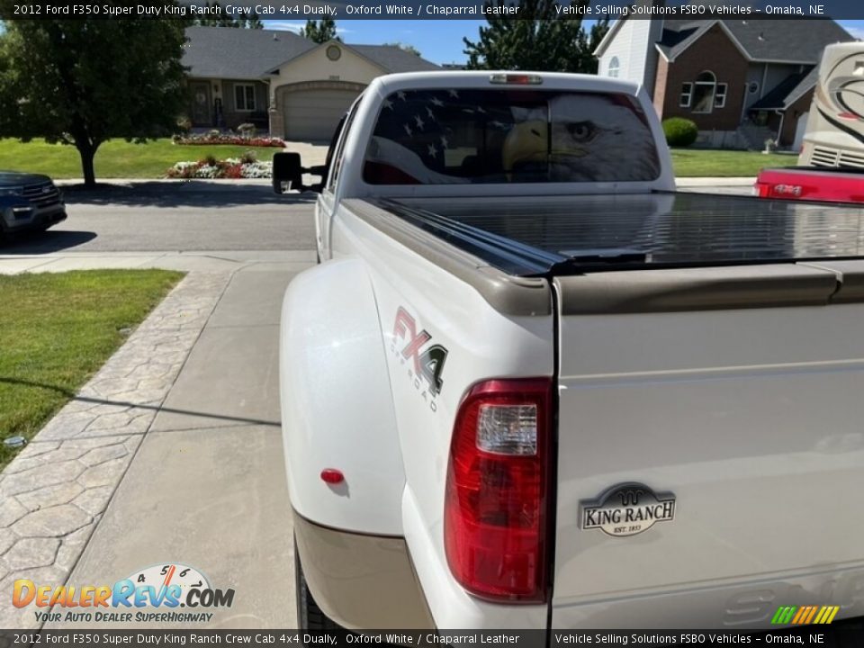 2012 Ford F350 Super Duty King Ranch Crew Cab 4x4 Dually Oxford White / Chaparral Leather Photo #4