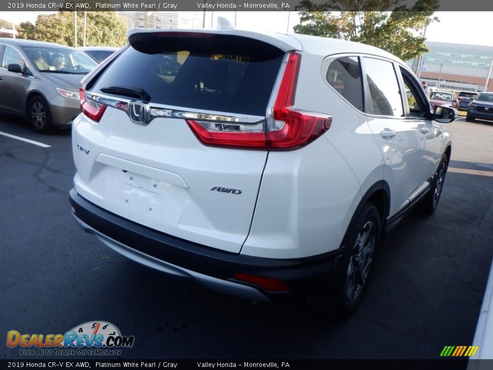 2019 Honda CR-V EX AWD Platinum White Pearl / Gray Photo #7