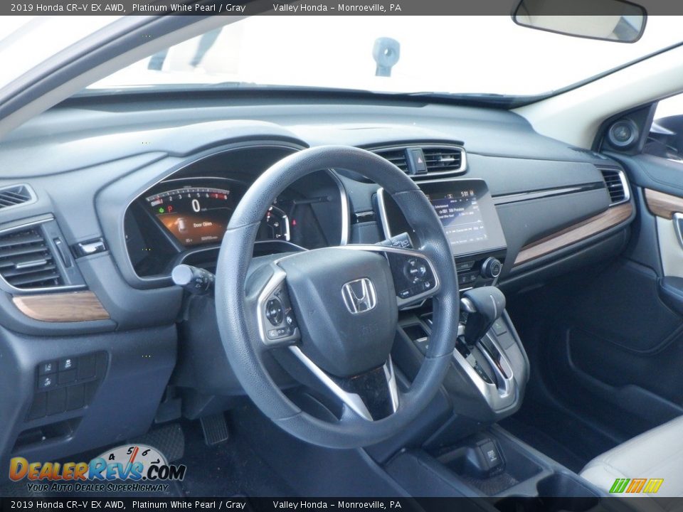 2019 Honda CR-V EX AWD Platinum White Pearl / Gray Photo #12