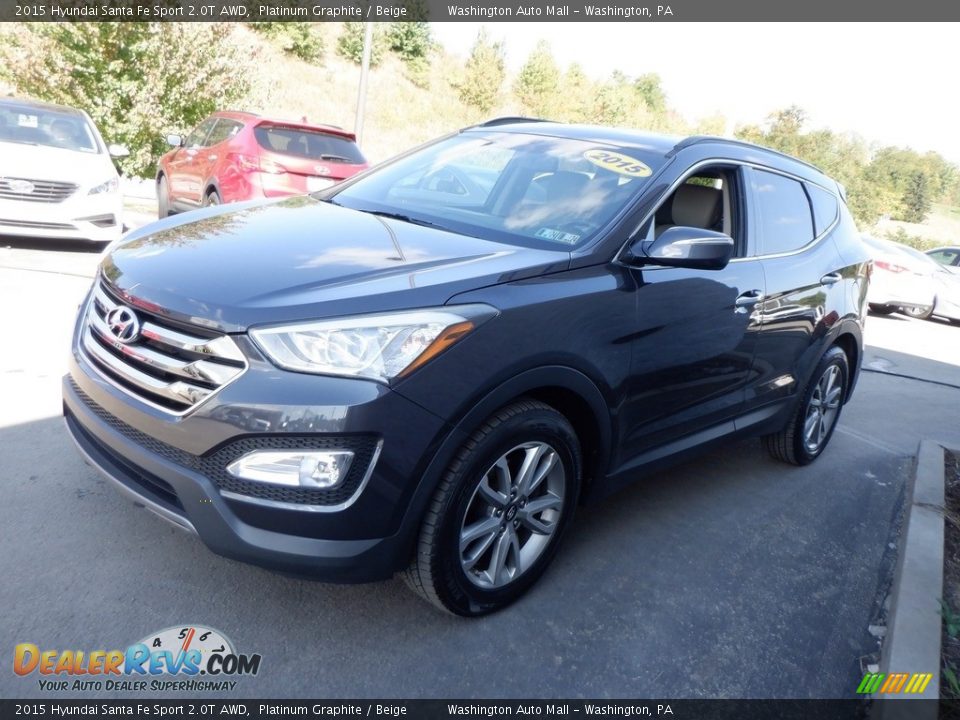 2015 Hyundai Santa Fe Sport 2.0T AWD Platinum Graphite / Beige Photo #5