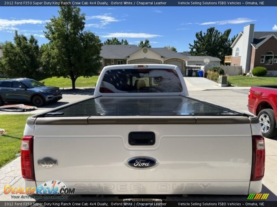 2012 Ford F350 Super Duty King Ranch Crew Cab 4x4 Dually Oxford White / Chaparral Leather Photo #11