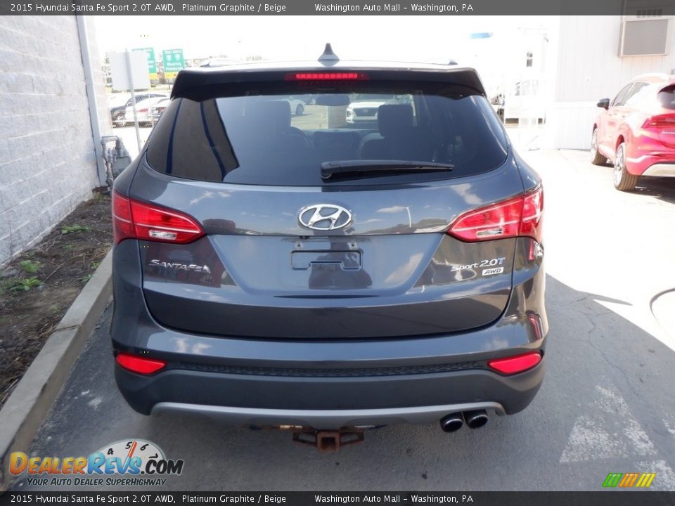2015 Hyundai Santa Fe Sport 2.0T AWD Platinum Graphite / Beige Photo #7
