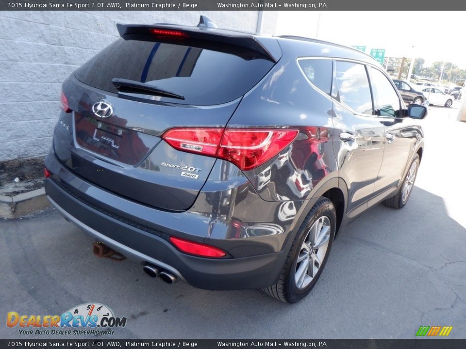 2015 Hyundai Santa Fe Sport 2.0T AWD Platinum Graphite / Beige Photo #8