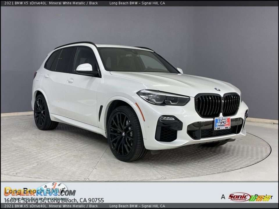 2021 BMW X5 sDrive40i Mineral White Metallic / Black Photo #1