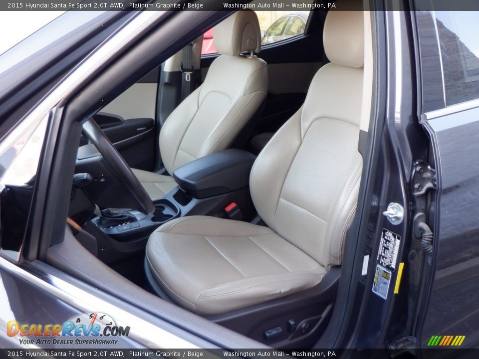 Front Seat of 2015 Hyundai Santa Fe Sport 2.0T AWD Photo #13