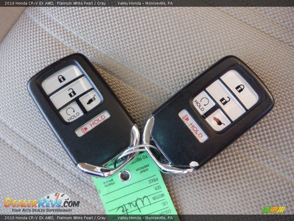 2019 Honda CR-V EX AWD Platinum White Pearl / Gray Photo #33