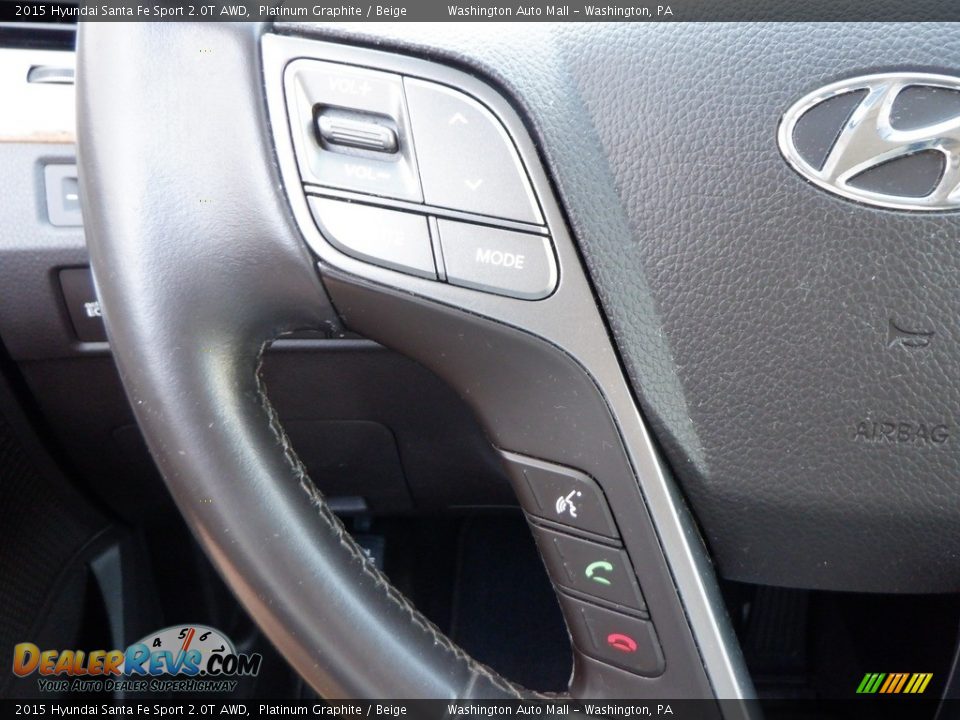 2015 Hyundai Santa Fe Sport 2.0T AWD Steering Wheel Photo #25