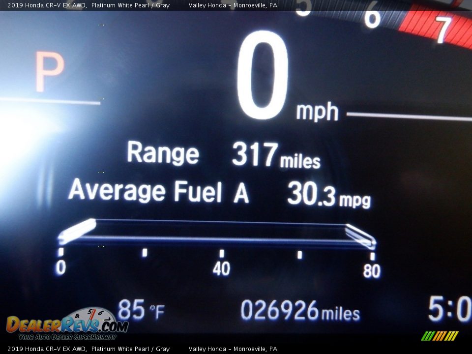 2019 Honda CR-V EX AWD Platinum White Pearl / Gray Photo #35