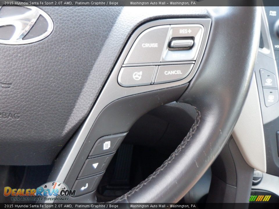 2015 Hyundai Santa Fe Sport 2.0T AWD Steering Wheel Photo #26
