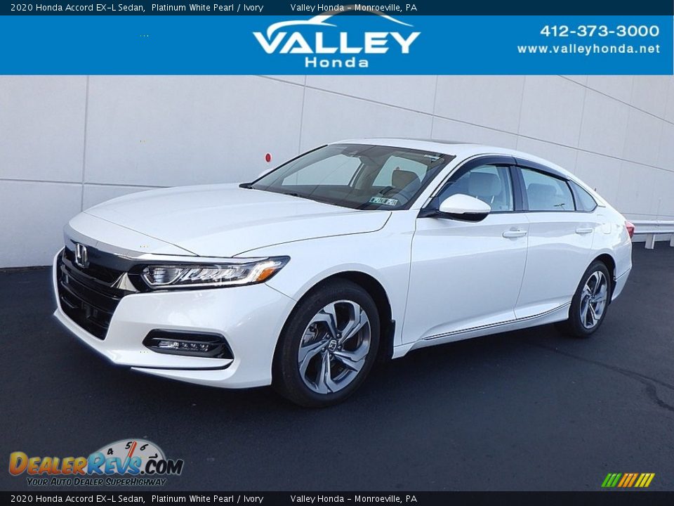 2020 Honda Accord EX-L Sedan Platinum White Pearl / Ivory Photo #1