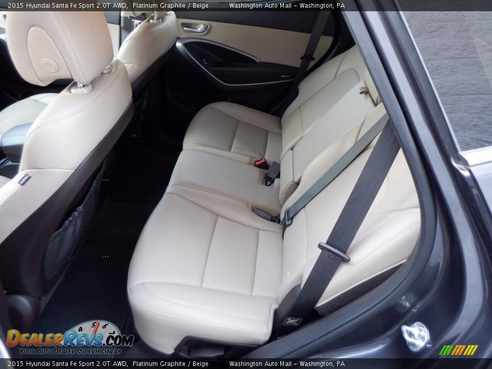 Rear Seat of 2015 Hyundai Santa Fe Sport 2.0T AWD Photo #28
