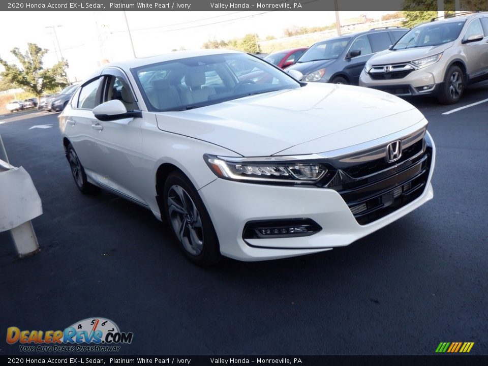 2020 Honda Accord EX-L Sedan Platinum White Pearl / Ivory Photo #4
