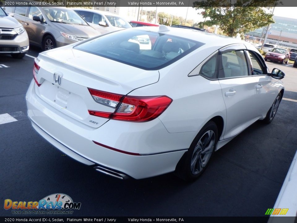 2020 Honda Accord EX-L Sedan Platinum White Pearl / Ivory Photo #5