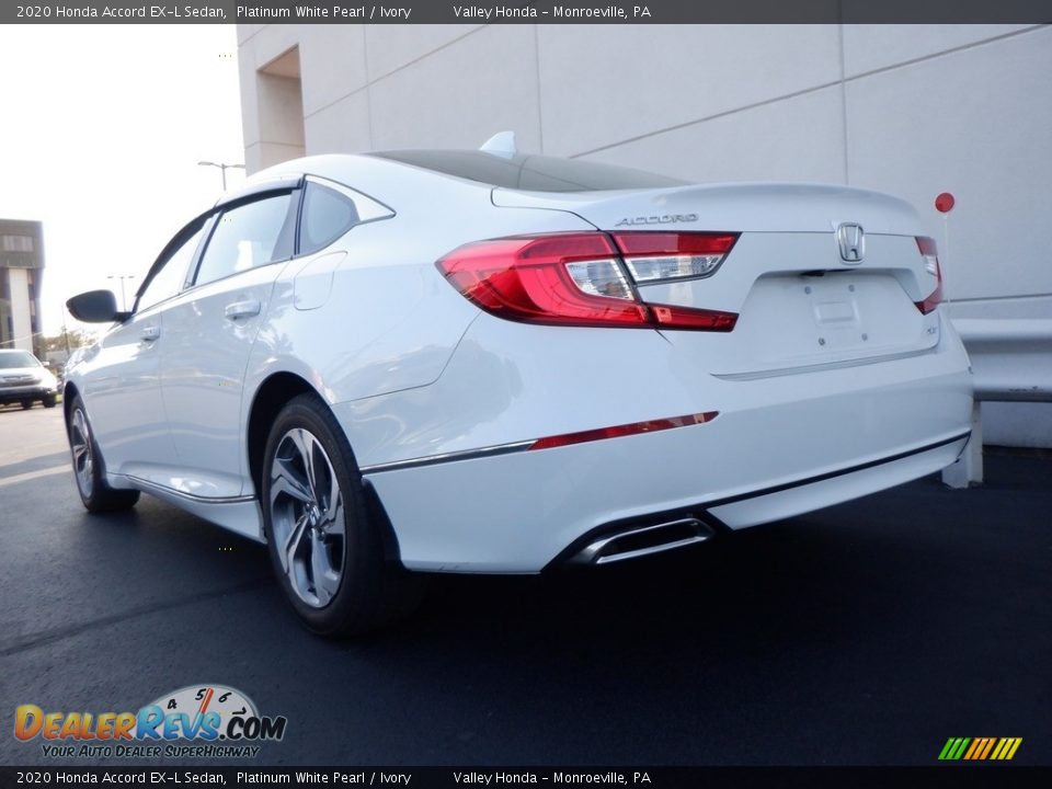 2020 Honda Accord EX-L Sedan Platinum White Pearl / Ivory Photo #8