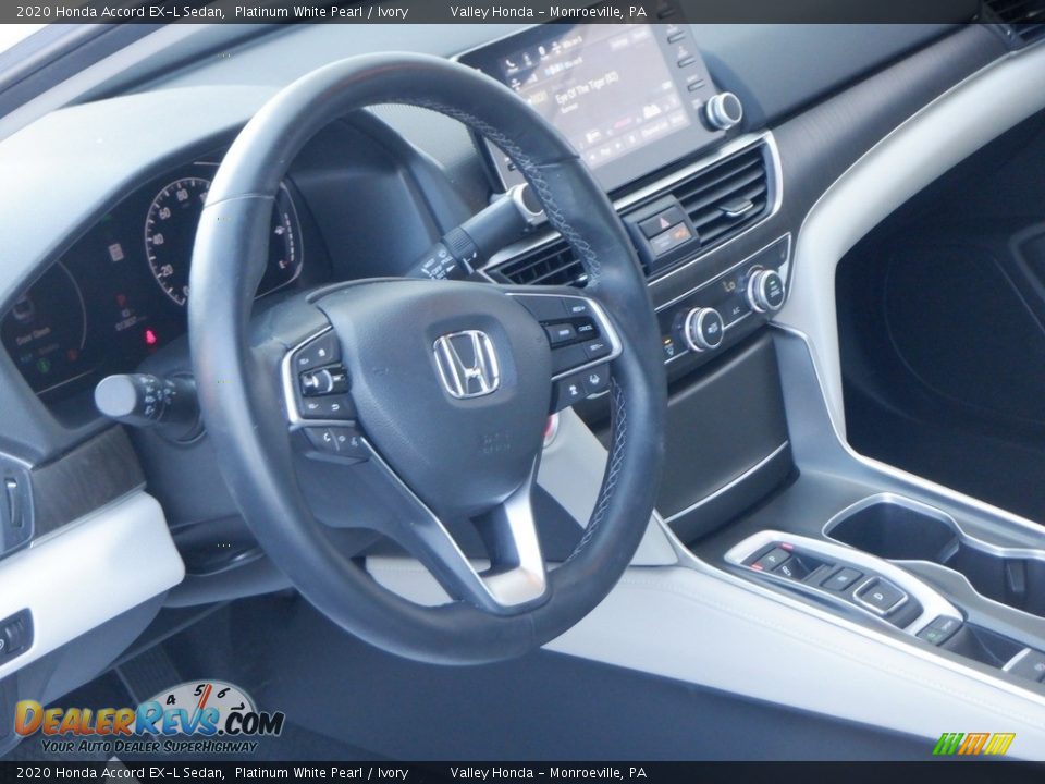 2020 Honda Accord EX-L Sedan Platinum White Pearl / Ivory Photo #12