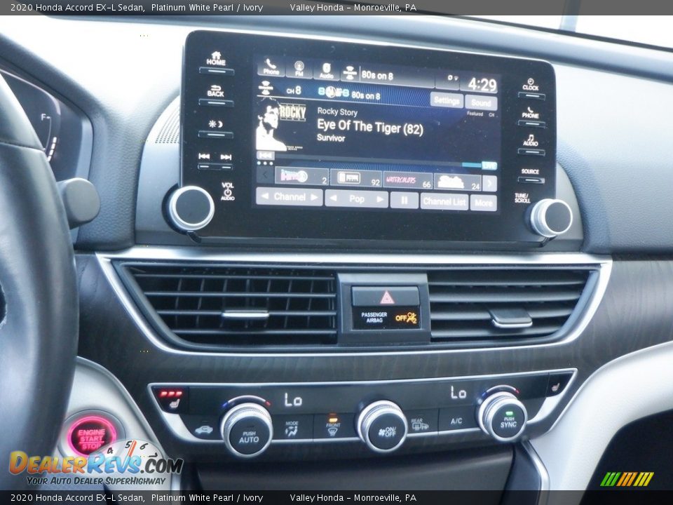 2020 Honda Accord EX-L Sedan Platinum White Pearl / Ivory Photo #19