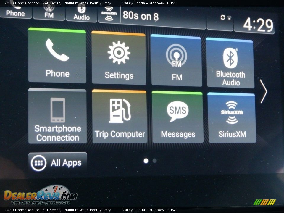 2020 Honda Accord EX-L Sedan Platinum White Pearl / Ivory Photo #20