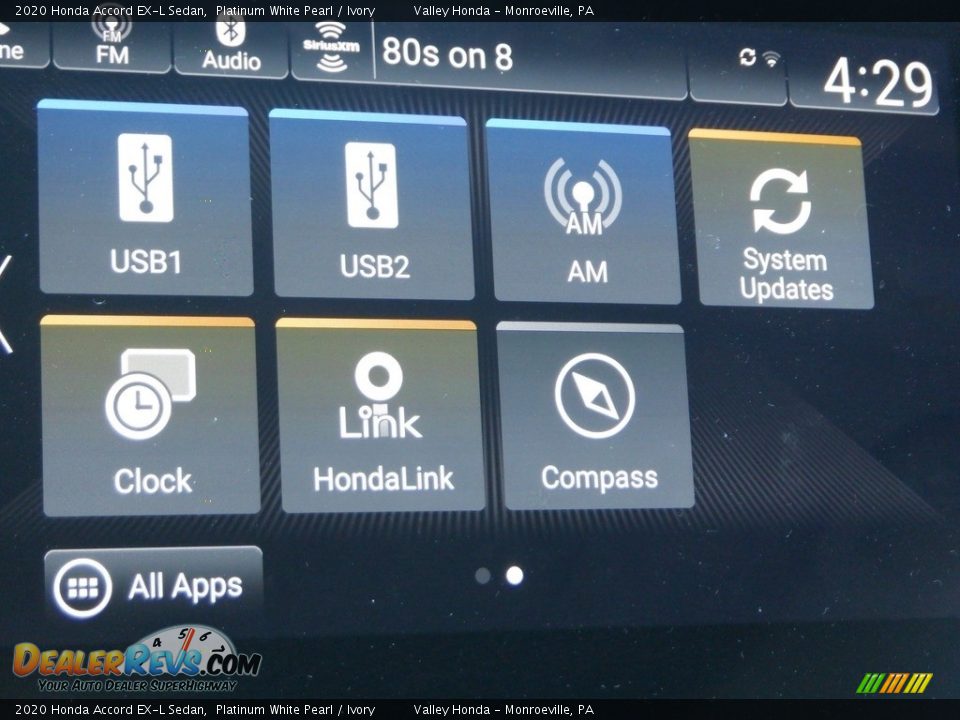 2020 Honda Accord EX-L Sedan Platinum White Pearl / Ivory Photo #21