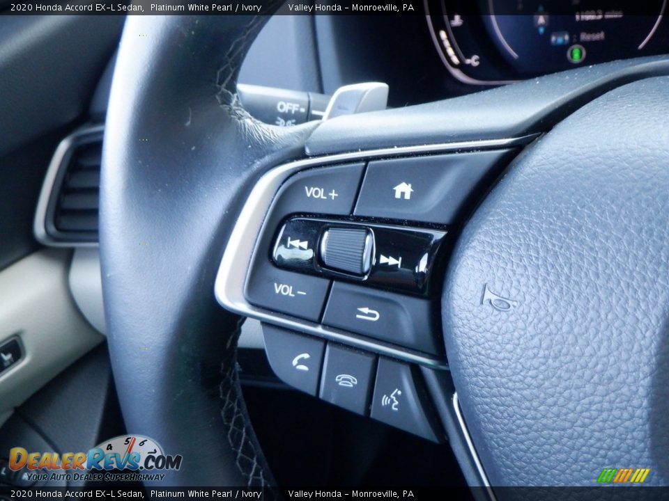 2020 Honda Accord EX-L Sedan Platinum White Pearl / Ivory Photo #26