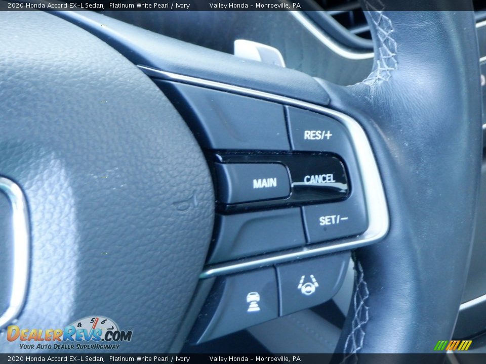 2020 Honda Accord EX-L Sedan Platinum White Pearl / Ivory Photo #27